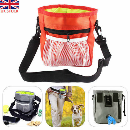 New Dog Training Treat Pouch Bag Pet Waist Bum Bags Belt Snack Treats Walking UK