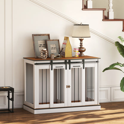 Dog Crate Furniture for Large Dog, Double Dog Cage for Small Dogs W/ Divider