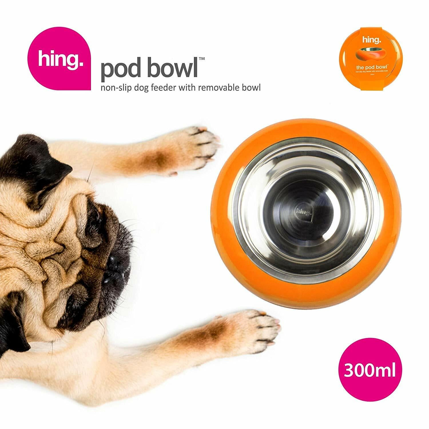 Dog Bowls Non Slip Stainless Steel Plastic Puppy Pet Food Water Feeding Bowl UK