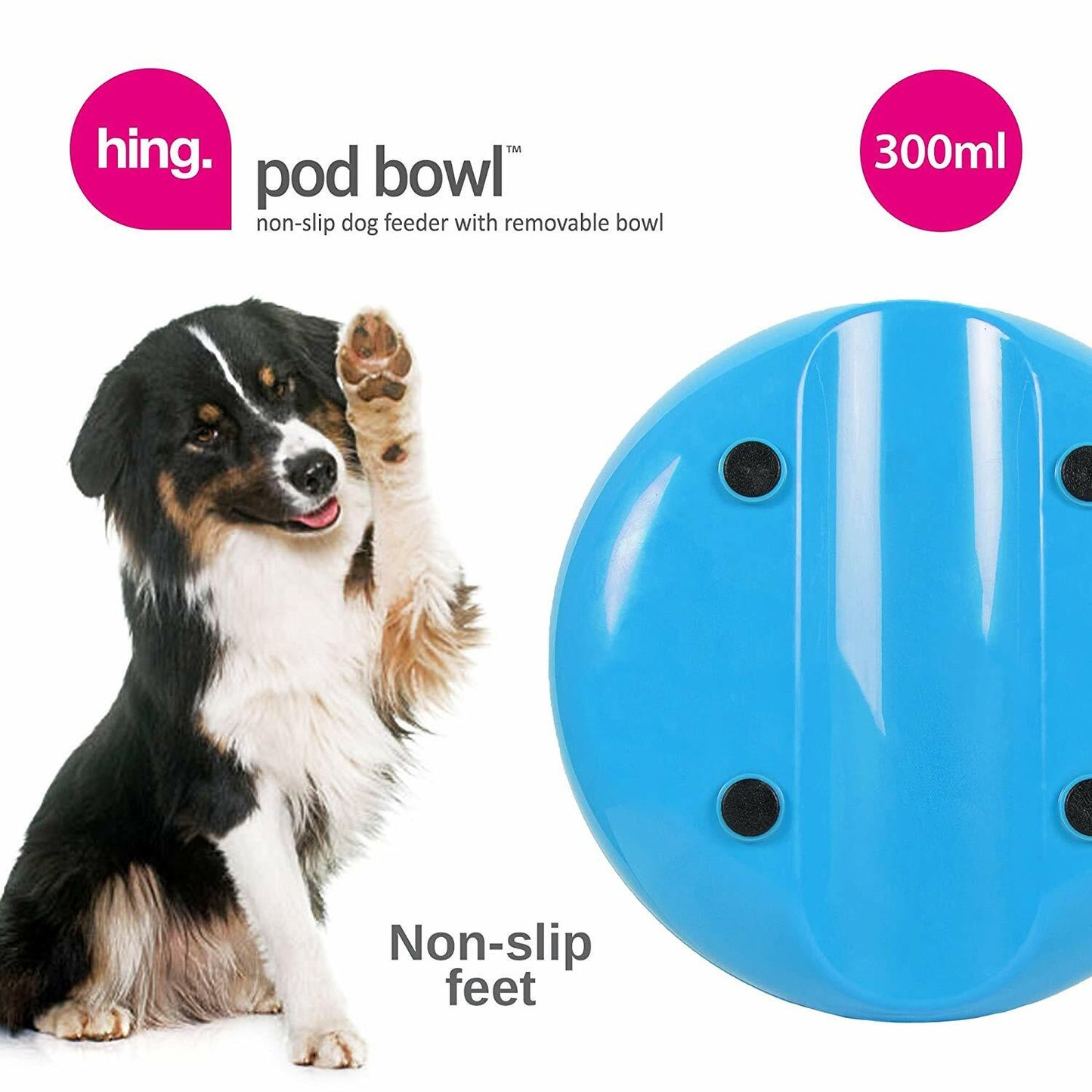 Dog Bowls Non Slip Stainless Steel Plastic Puppy Pet Food Water Feeding Bowl UK