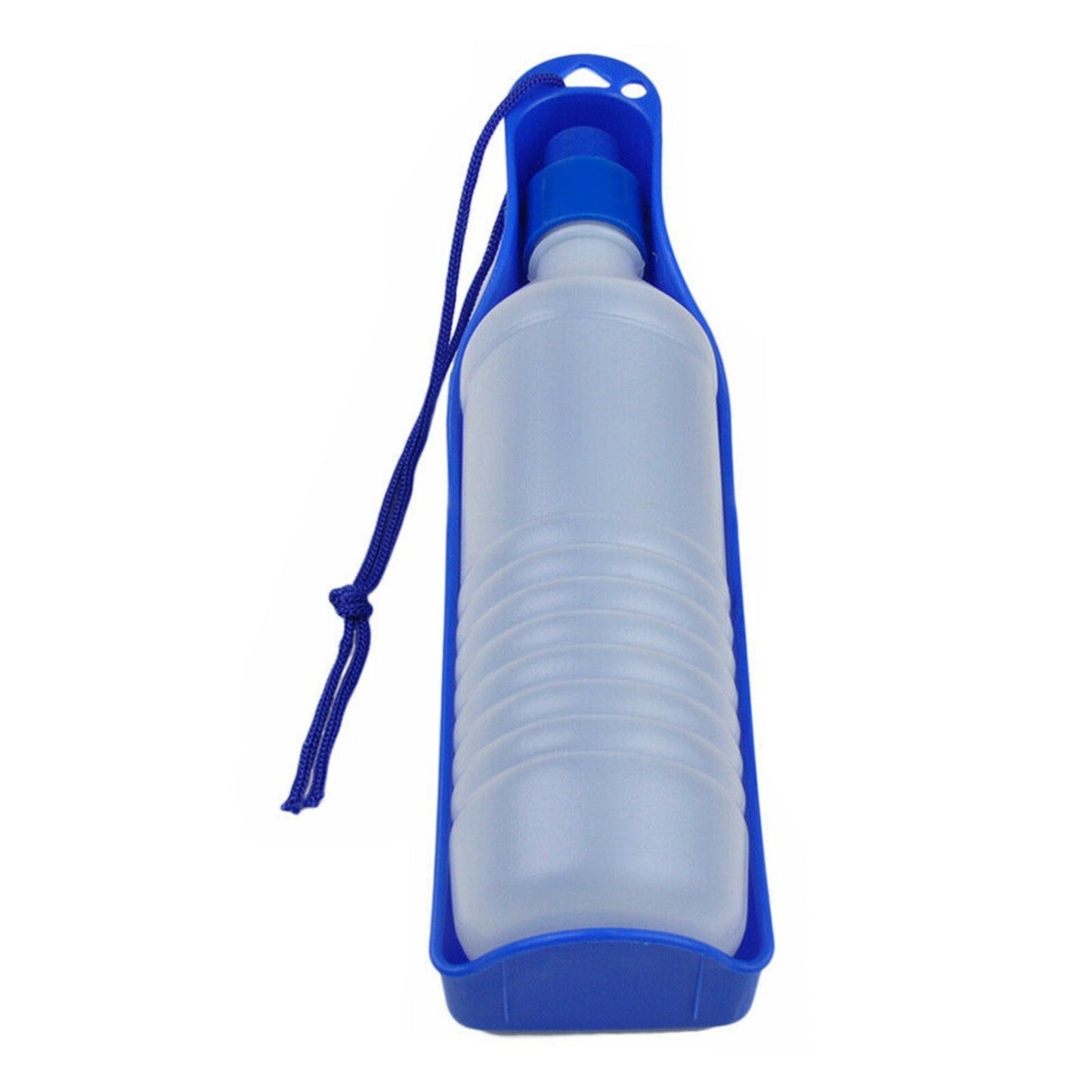 Travel Pet Water Bottle 400Ml Dispenser 2 in 1 and Drink Tray Foldable Belt Clip