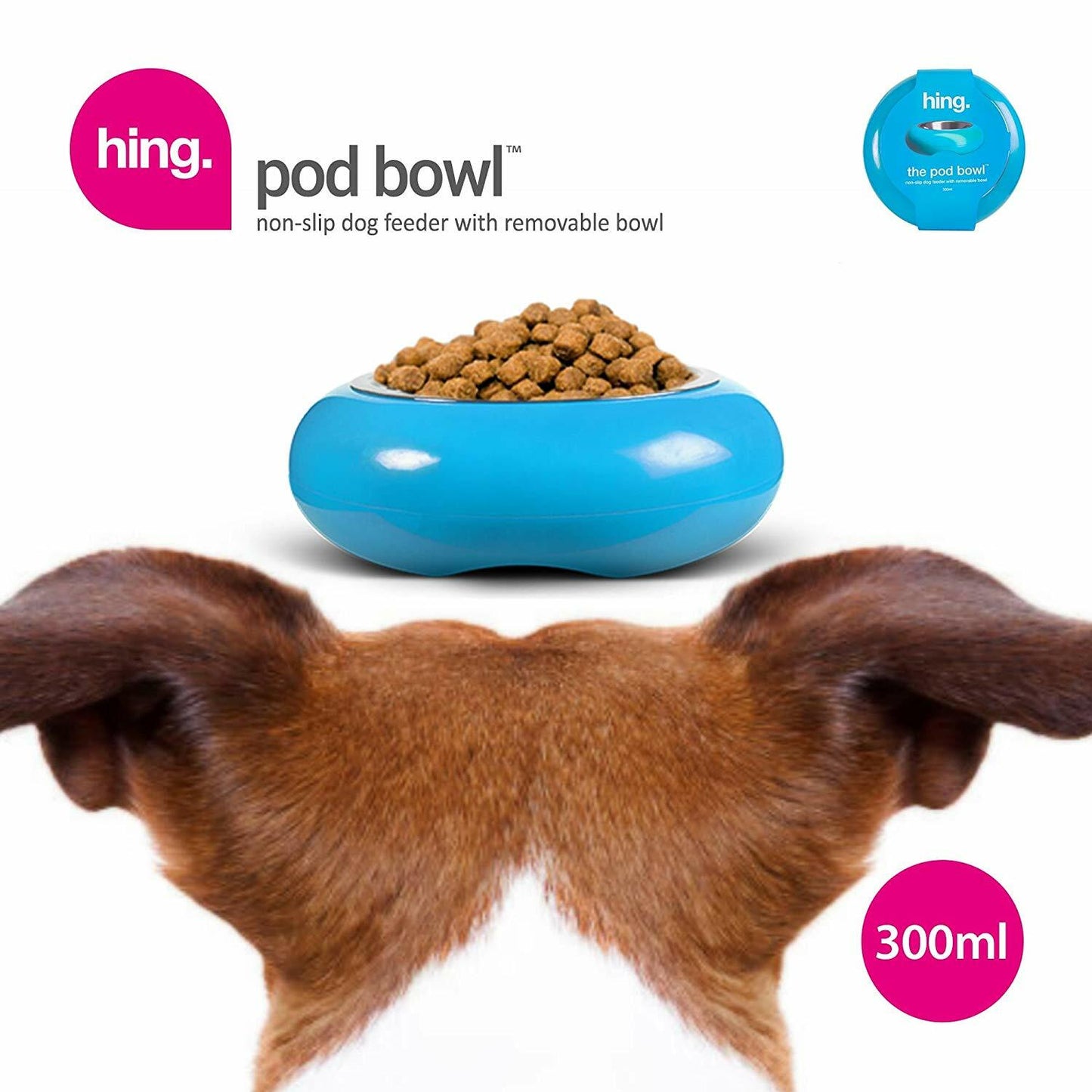 Dog Bowls Non Slip Stainless Steel Plastic Puppy Pet Food Water Feeding Bowl UK