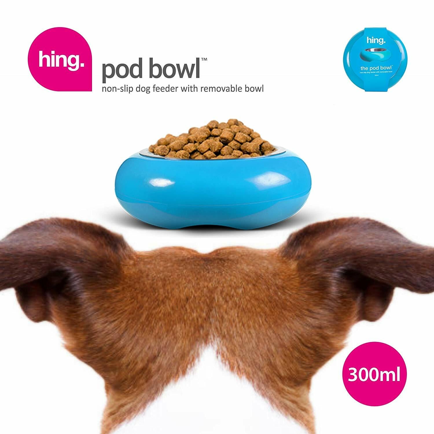 Dog Bowls Non Slip Stainless Steel Plastic Puppy Pet Food Water Feeding Bowl UK