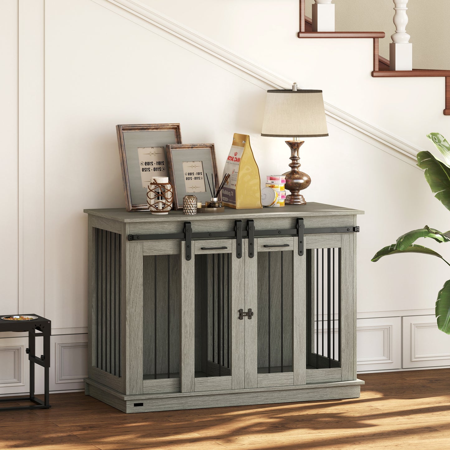 Dog Crate Furniture for Large Dog, Double Dog Cage for Small Dogs W/ Divider