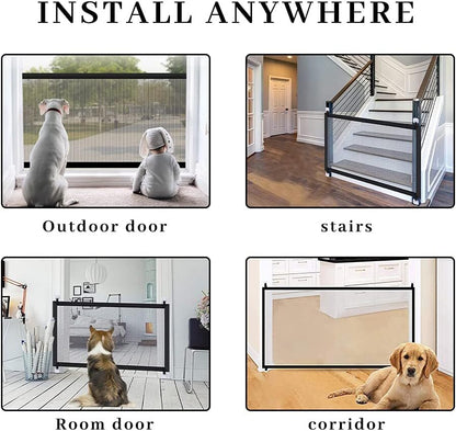 Pet Isolation Mesh No Drilling Safety Fences Net Portable Dog Cat Stair Door