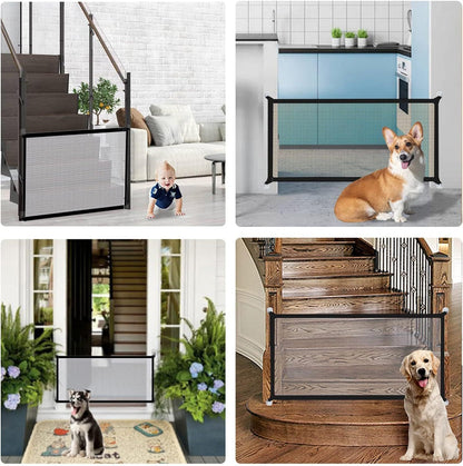 Pet Isolation Mesh No Drilling Safety Fences Net Portable Dog Cat Stair Door
