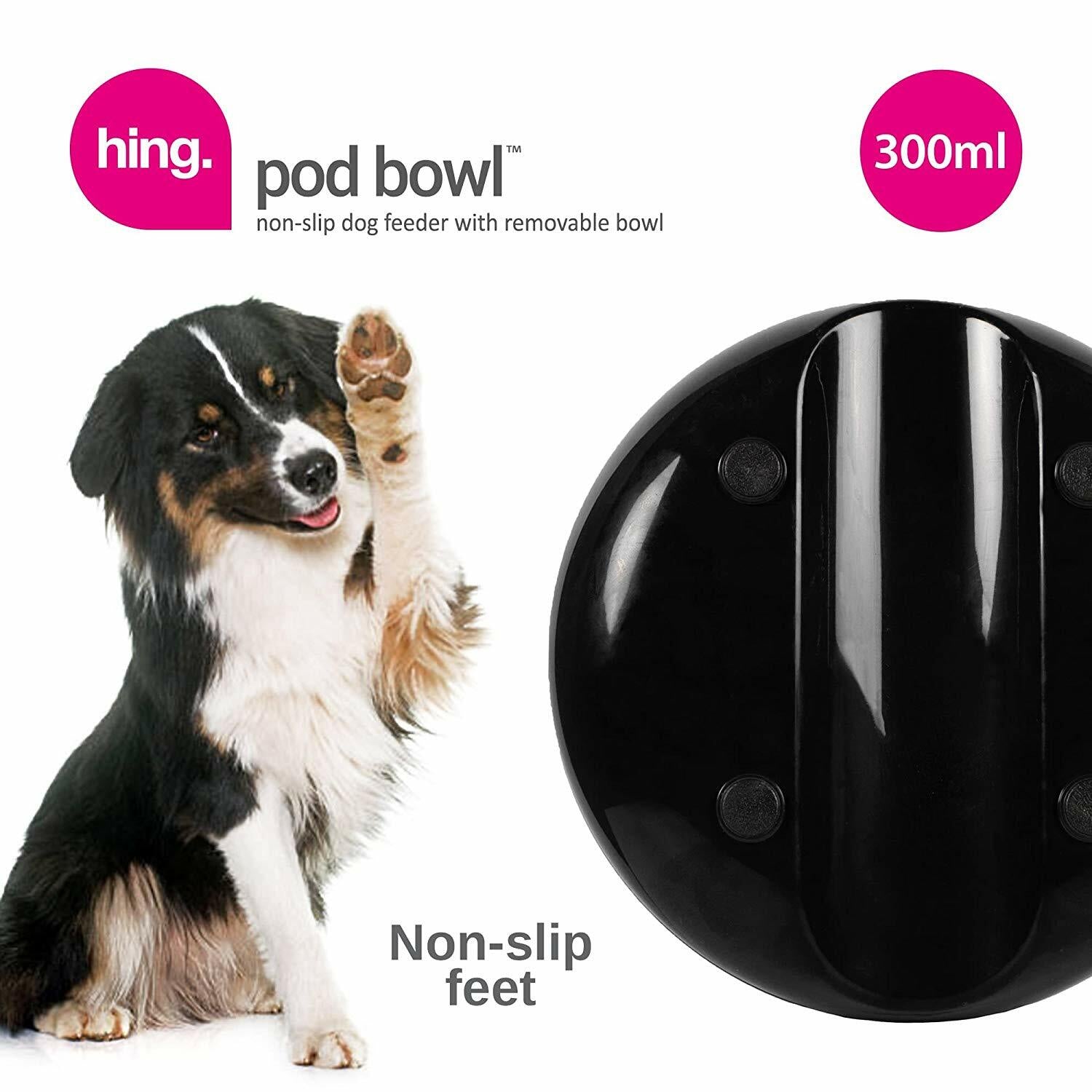 Dog Bowls Non Slip Stainless Steel Plastic Puppy Pet Food Water Feeding Bowl UK