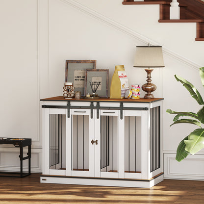 Dog Crate Furniture for Large Dog, Double Dog Cage for Small Dogs W/ Divider