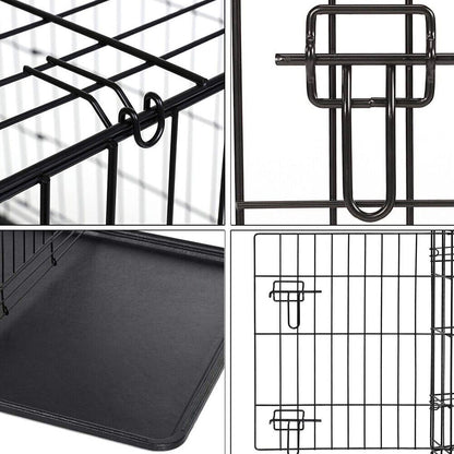 Dog Cage Puppy Training Crate Small Medium Large XL XXL Metal Cages Pet Carrier