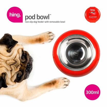 Dog Bowls Non Slip Stainless Steel Plastic Puppy Pet Food Water Feeding Bowl UK