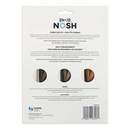 Dog Chew Toys Zeus Nosh Chicken Bacon Beef Cheese Flavour Trio Tough Nylon Stick