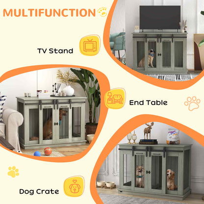 Dog Crate Furniture for Large Dog, Double Dog Cage for Small Dogs W/ Divider
