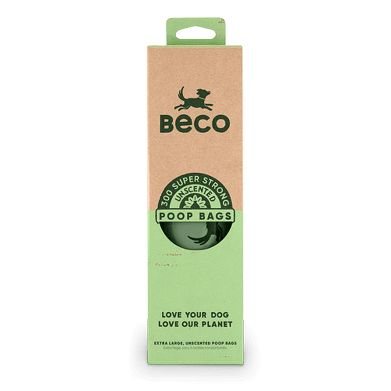 Beco Dog Poop Bags Poo Waste Sacks Unscented Degradable Strong Big Leak Proof