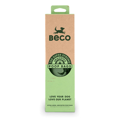 Beco Dog Poop Bags Poo Waste Sacks Unscented Degradable Strong Big Leak Proof