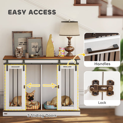 Dog Crate Furniture for Large Dog, Double Dog Cage for Small Dogs W/ Divider