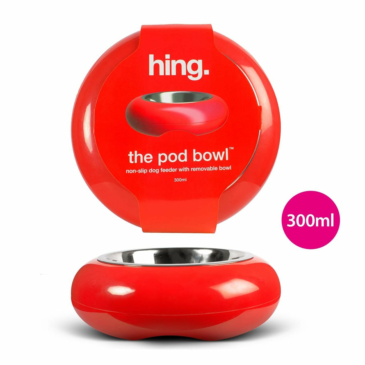 Dog Bowls Non Slip Stainless Steel Plastic Puppy Pet Food Water Feeding Bowl UK