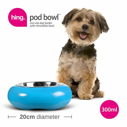 Dog Bowls Non Slip Stainless Steel Plastic Puppy Pet Food Water Feeding Bowl UK