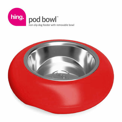 Dog Bowls Non Slip Stainless Steel Plastic Puppy Pet Food Water Feeding Bowl UK