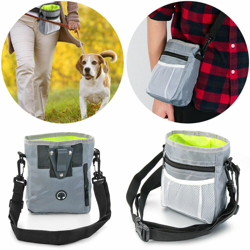 New Dog Training Treat Pouch Bag Pet Waist Bum Bags Belt Snack Treats Walking UK
