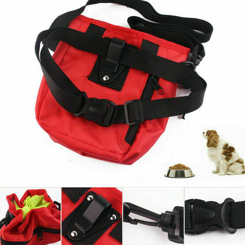 New Dog Training Treat Pouch Bag Pet Waist Bum Bags Belt Snack Treats Walking UK