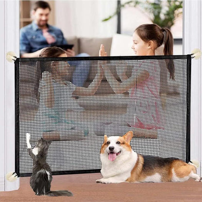 Pet Isolation Mesh No Drilling Safety Fences Net Portable Dog Cat Stair Door