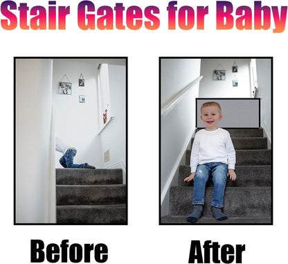 Pet Isolation Mesh No Drilling Safety Fences Net Portable Dog Cat Stair Door