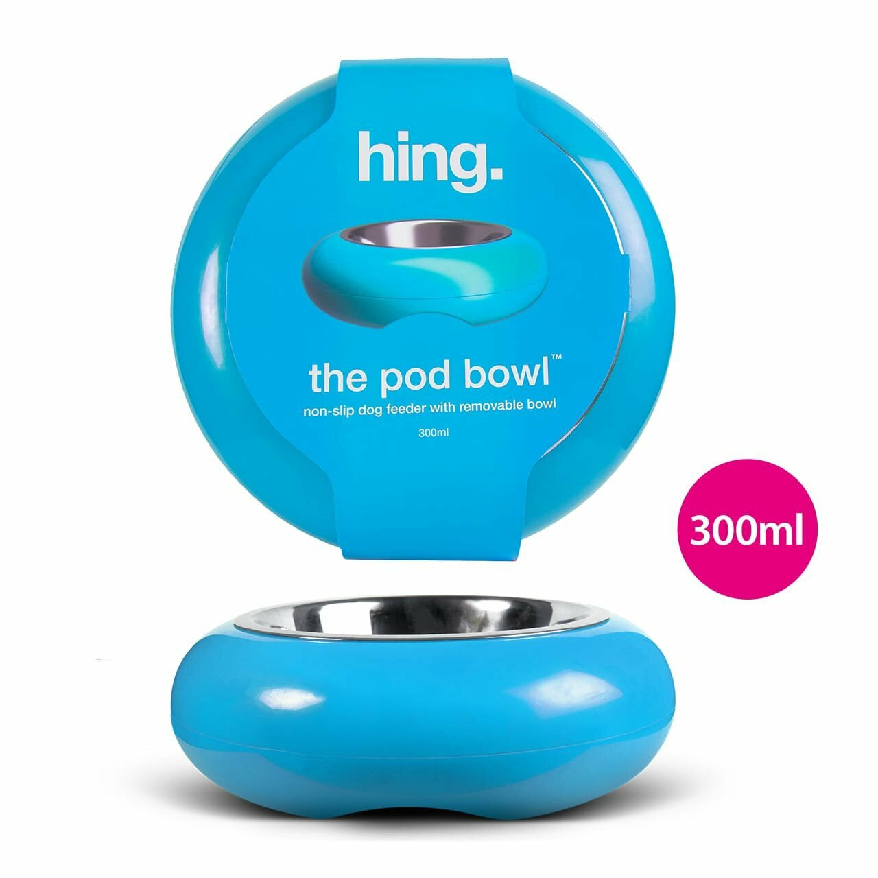 Dog Bowls Non Slip Stainless Steel Plastic Puppy Pet Food Water Feeding Bowl UK