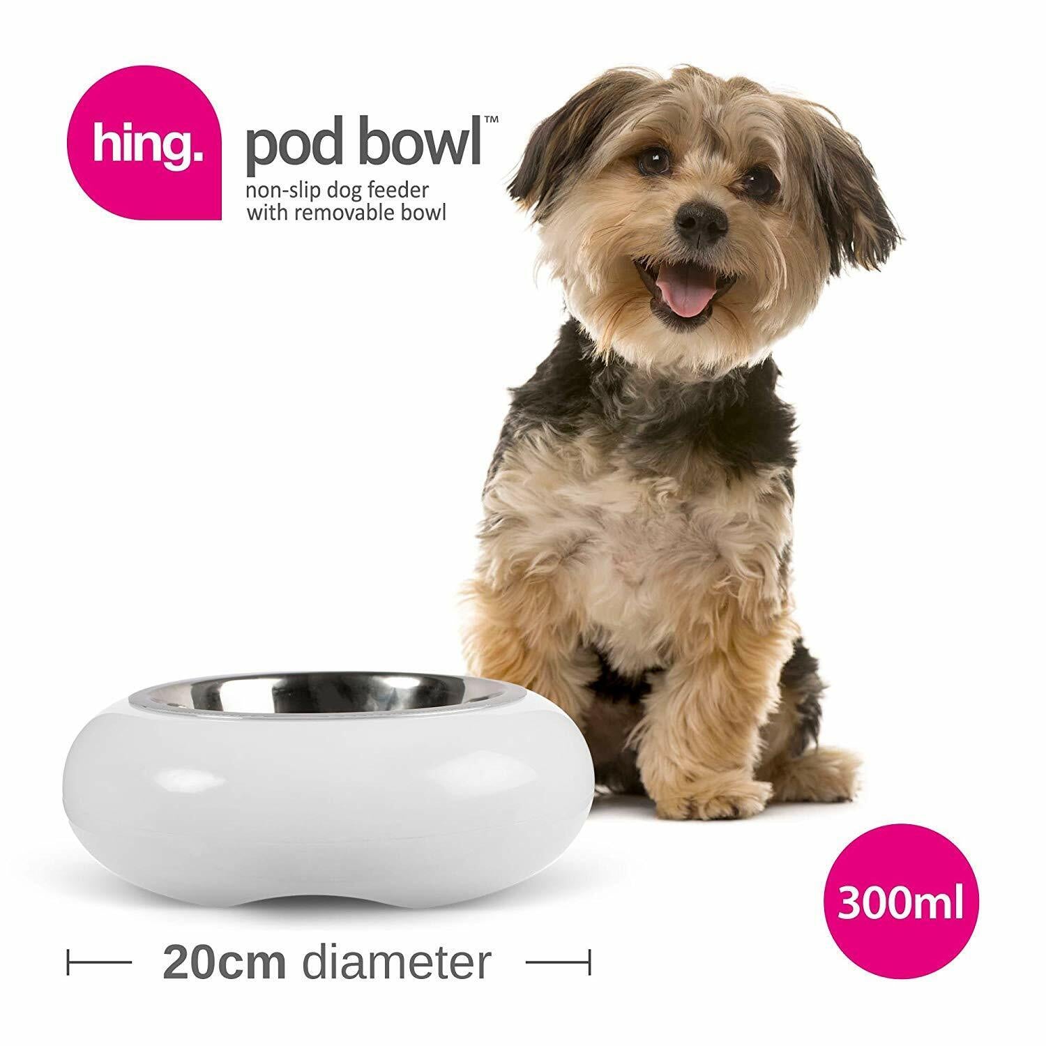 Dog Bowls Non Slip Stainless Steel Plastic Puppy Pet Food Water Feeding Bowl UK