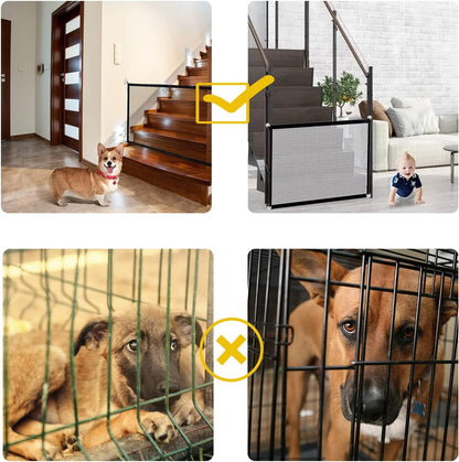Pet Isolation Mesh No Drilling Safety Fences Net Portable Dog Cat Stair Door