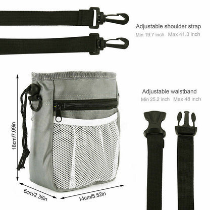 New Dog Training Treat Pouch Bag Pet Waist Bum Bags Belt Snack Treats Walking UK