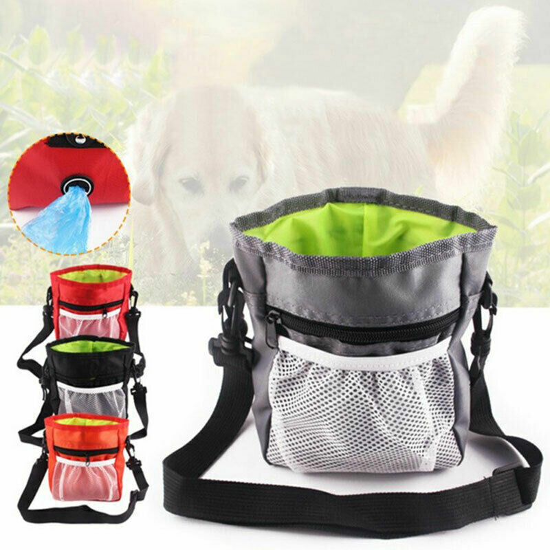 New Dog Training Treat Pouch Bag Pet Waist Bum Bags Belt Snack Treats Walking UK