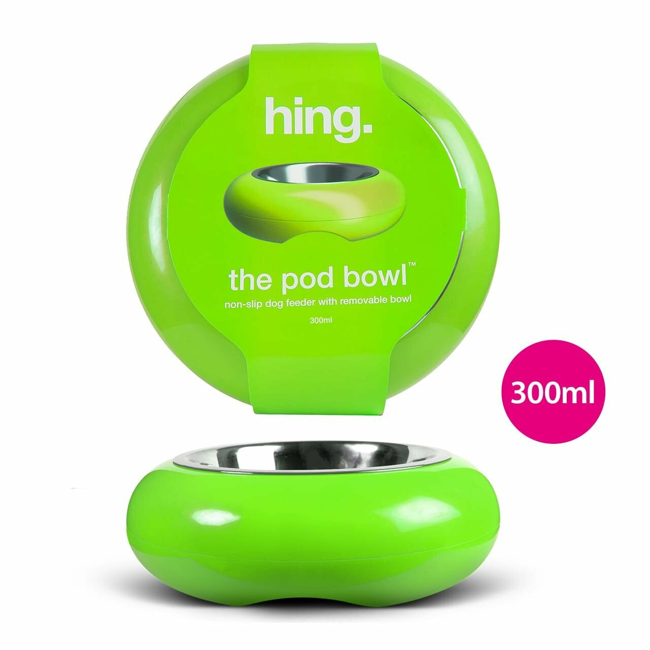 Dog Bowls Non Slip Stainless Steel Plastic Puppy Pet Food Water Feeding Bowl UK