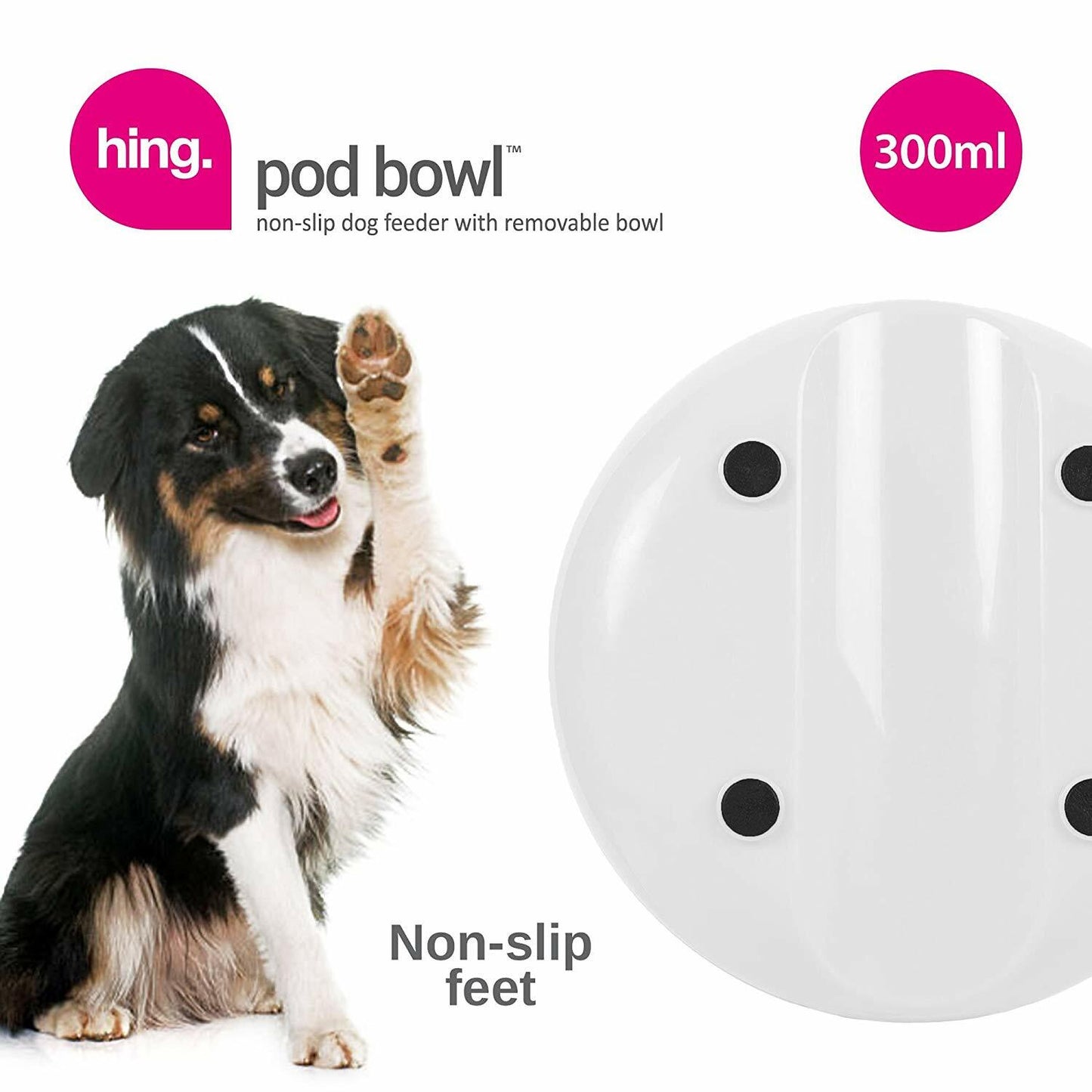 Dog Bowls Non Slip Stainless Steel Plastic Puppy Pet Food Water Feeding Bowl UK