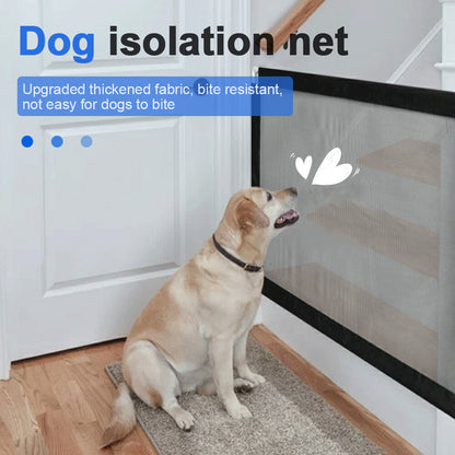Pet Isolation Mesh No Drilling Safety Fences Net Portable Dog Cat Stair Door