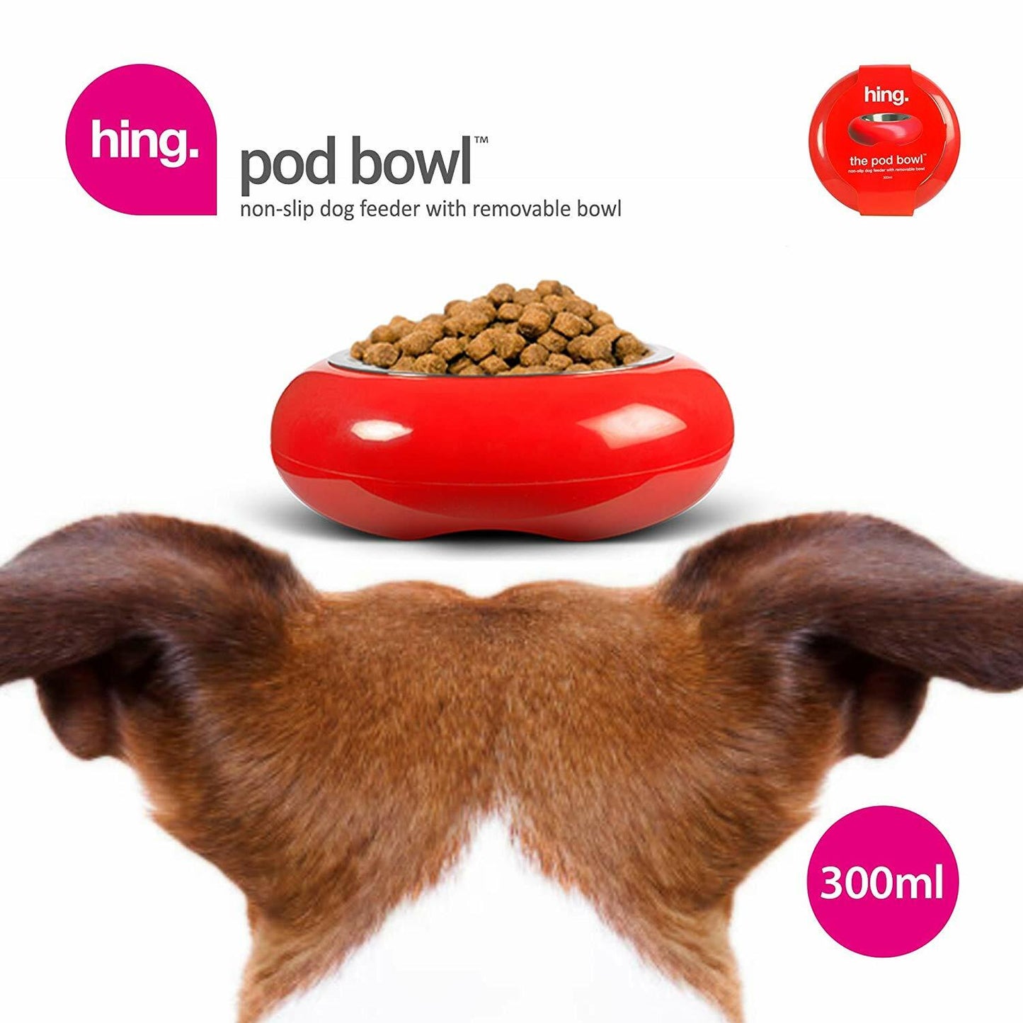 Dog Bowls Non Slip Stainless Steel Plastic Puppy Pet Food Water Feeding Bowl UK