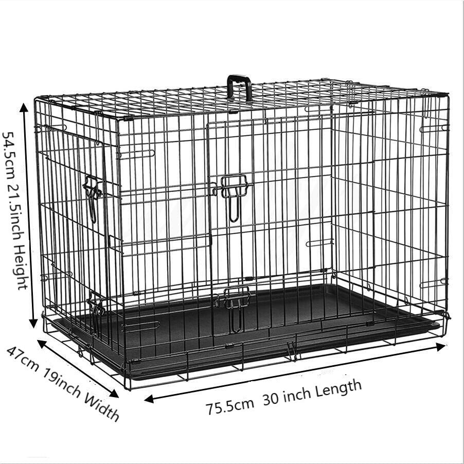 Dog Cage Puppy Training Crate Small Medium Large XL XXL Metal Cages Pet Carrier