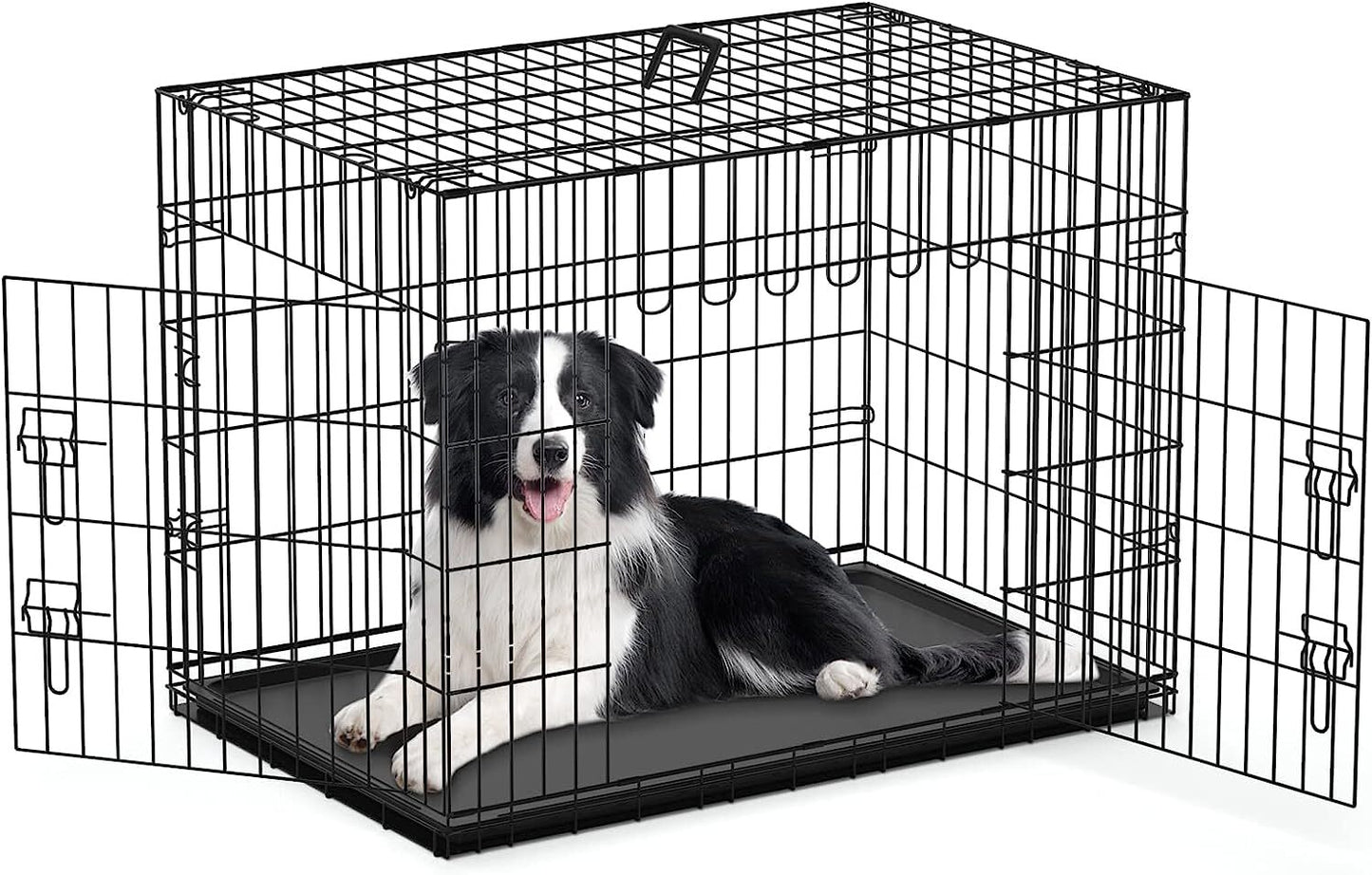 Dog Cage Puppy Training Crate Small Medium Large XL XXL Metal Cages Pet Carrier
