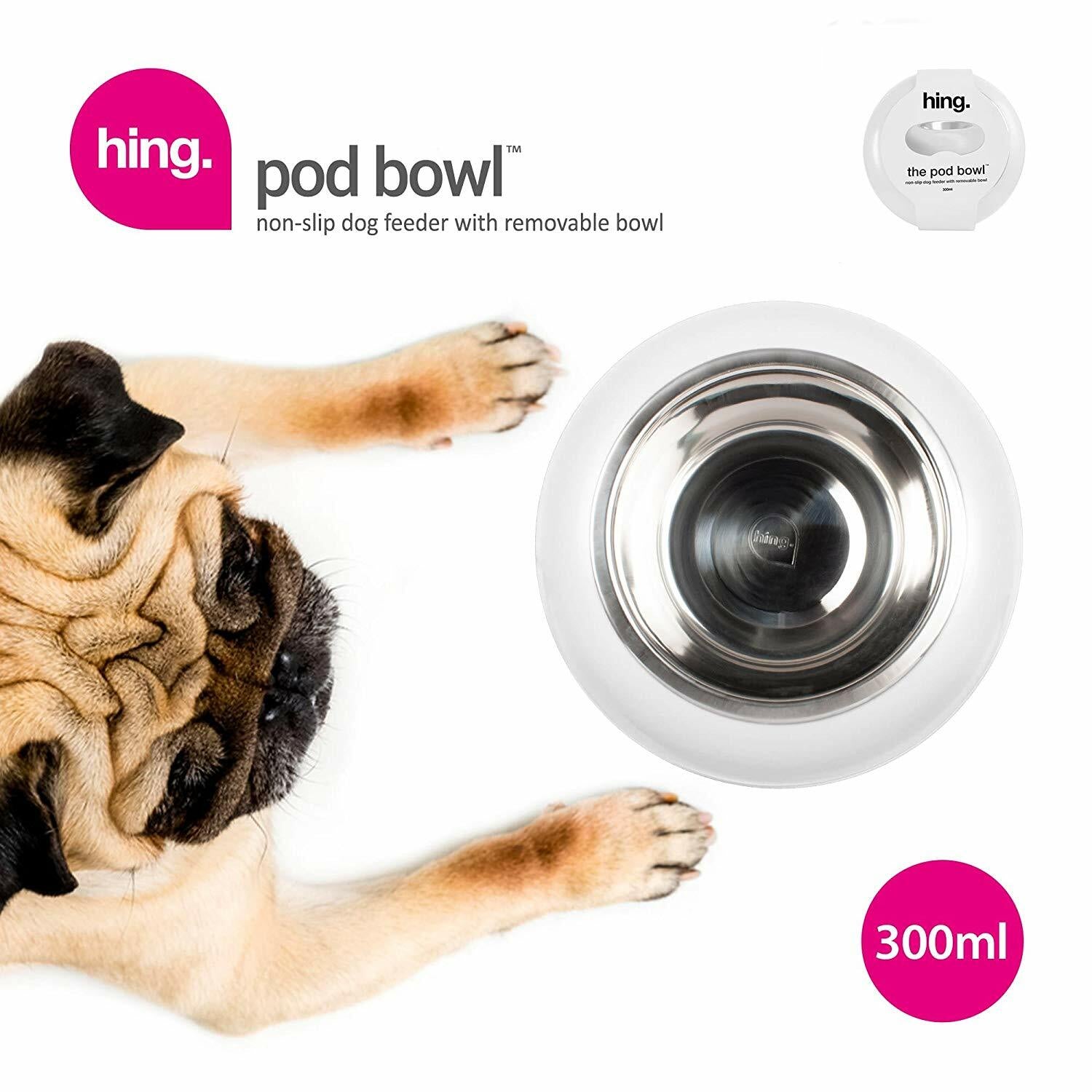 Dog Bowls Non Slip Stainless Steel Plastic Puppy Pet Food Water Feeding Bowl UK