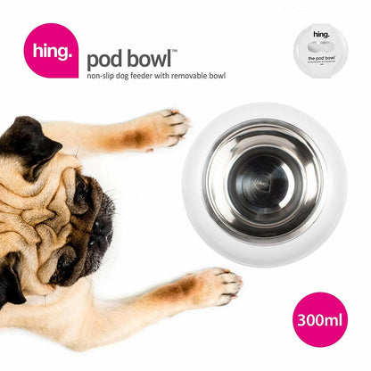 Dog Bowls Non Slip Stainless Steel Plastic Puppy Pet Food Water Feeding Bowl UK