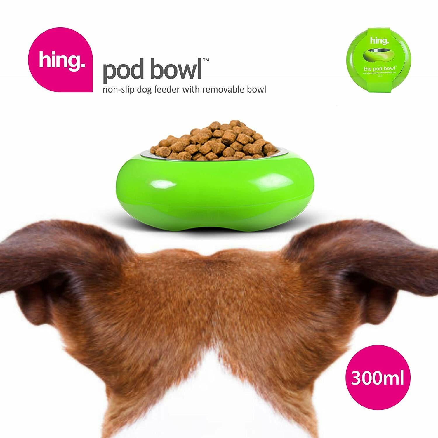 Dog Bowls Non Slip Stainless Steel Plastic Puppy Pet Food Water Feeding Bowl UK