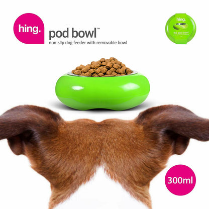 Dog Bowls Non Slip Stainless Steel Plastic Puppy Pet Food Water Feeding Bowl UK