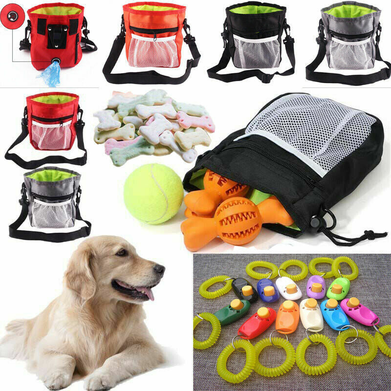 New Dog Training Treat Pouch Bag Pet Waist Bum Bags Belt Snack Treats Walking UK