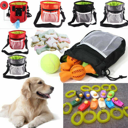 New Dog Training Treat Pouch Bag Pet Waist Bum Bags Belt Snack Treats Walking UK