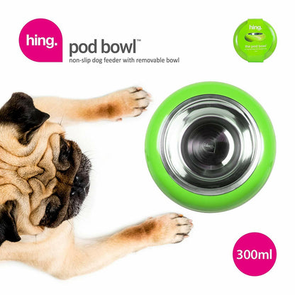Dog Bowls Non Slip Stainless Steel Plastic Puppy Pet Food Water Feeding Bowl UK