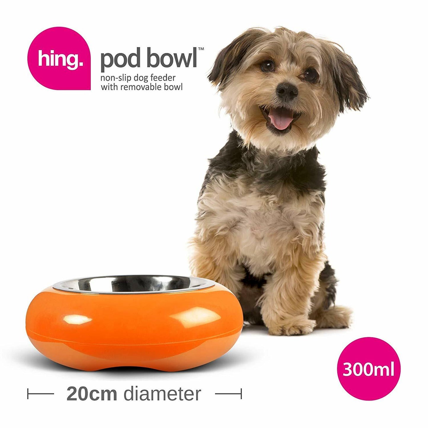 Dog Bowls Non Slip Stainless Steel Plastic Puppy Pet Food Water Feeding Bowl UK